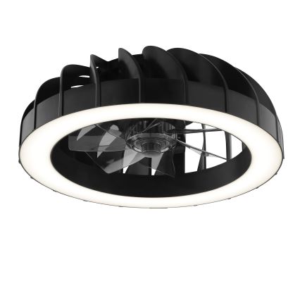 Brilliant - LED RGBW Ventilatore a soffitto dimmerabile con luce FANORA LED/30W/230V 2700-6500K diametro 46 cm nero + telecomando