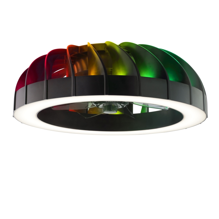 Brilliant - LED RGBW Ventilatore a soffitto dimmerabile con luce FANORA LED/30W/230V 2700-6500K diametro 46 cm nero + telecomando