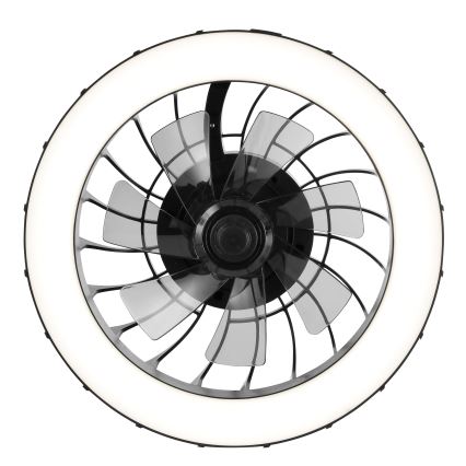 Brilliant - LED RGBW Ventilatore a soffitto dimmerabile con luce FANORA LED/30W/230V 2700-6500K diametro 46 cm nero + telecomando