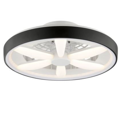 Brilliant - LED RGBW Ventilatore a soffitto dimmerabile con luce GAIANO LED/48W/230V 2700-6500K nero + telecomando