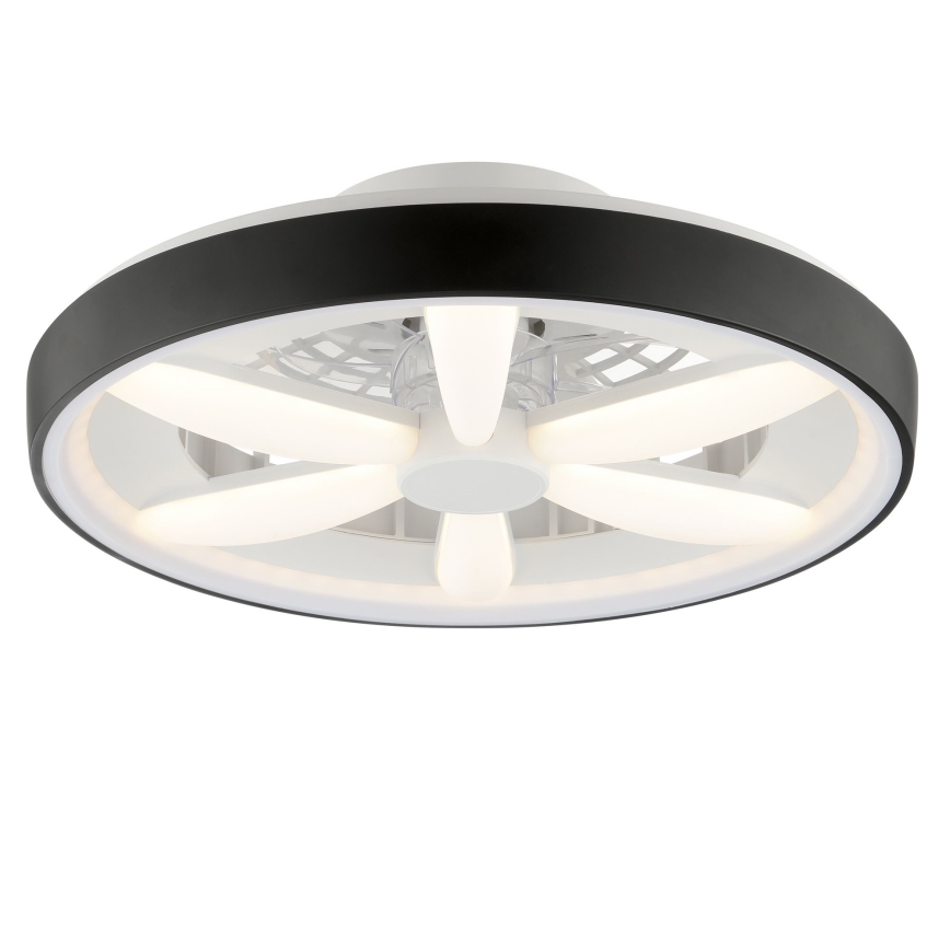Brilliant - LED RGBW Ventilatore a soffitto dimmerabile con luce GAIANO LED/48W/230V 2700-6500K nero + telecomando