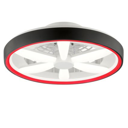 Brilliant - LED RGBW Ventilatore a soffitto dimmerabile con luce GAIANO LED/48W/230V 2700-6500K nero + telecomando
