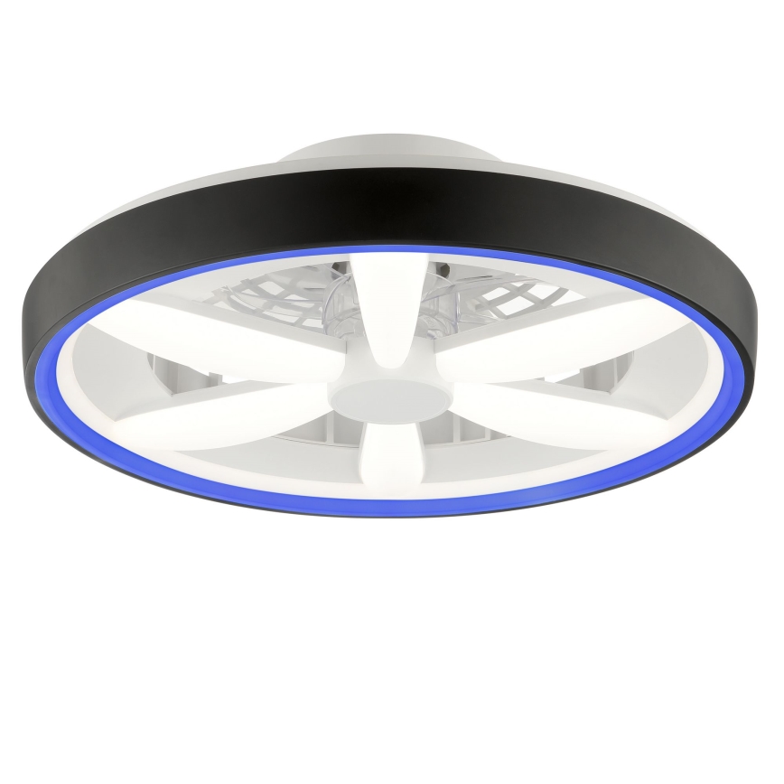 Brilliant - LED RGBW Ventilatore a soffitto dimmerabile con luce GAIANO LED/48W/230V 2700-6500K nero + telecomando