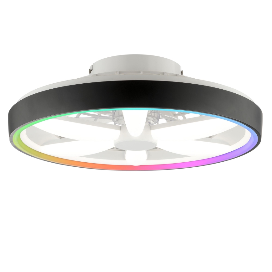 Brilliant - LED RGBW Ventilatore a soffitto dimmerabile con luce GAIANO LED/48W/230V 2700-6500K nero + telecomando