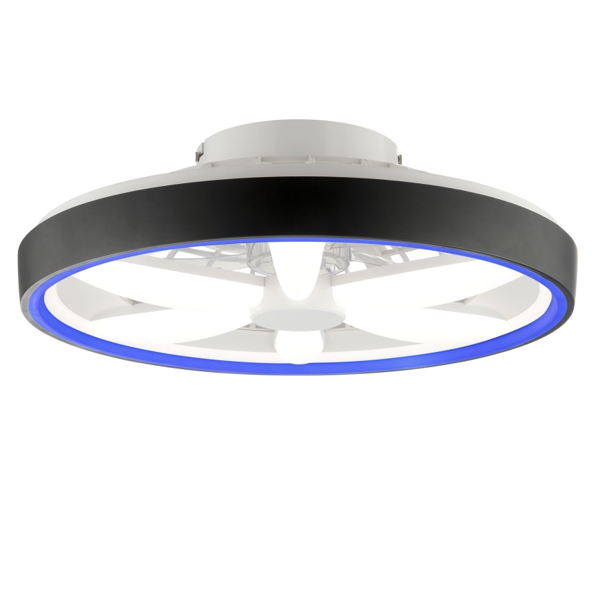 Brilliant - LED RGBW Ventilatore a soffitto dimmerabile con luce GAIANO LED/48W/230V 2700-6500K nero + telecomando