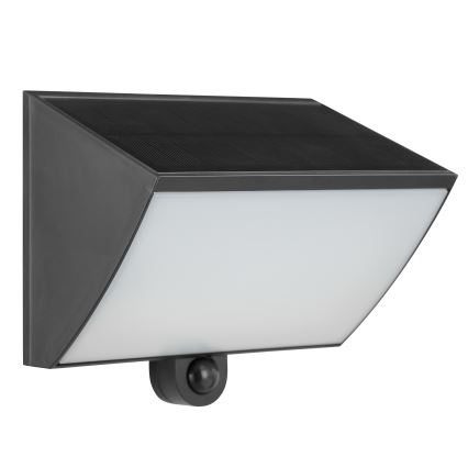 Brilliant - LED-Solar-Wandleuchte mit Sensor SIERRA LED/6W/3,7V 2700/4000/6500K 2000 mAh IP54 schwarz