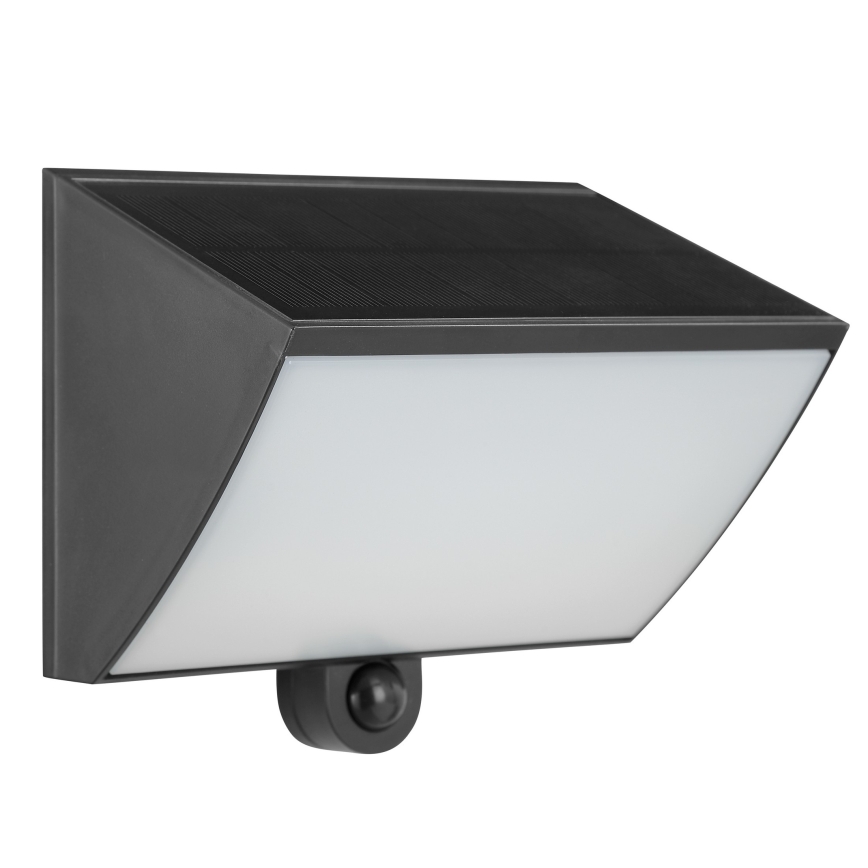 Brilliant - LED-Solar-Wandleuchte mit Sensor SIERRA LED/6W/3,7V 2700/4000/6500K 2000 mAh IP54 schwarz