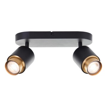 Brilliant - LED-Spot COVELO 2xGU10/5W/230V schwarz/gold