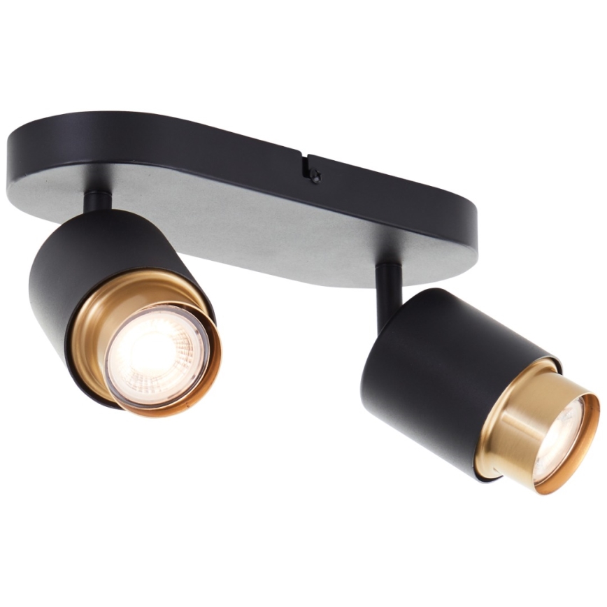 Brilliant - LED-Spot COVELO 2xGU10/5W/230V schwarz/gold