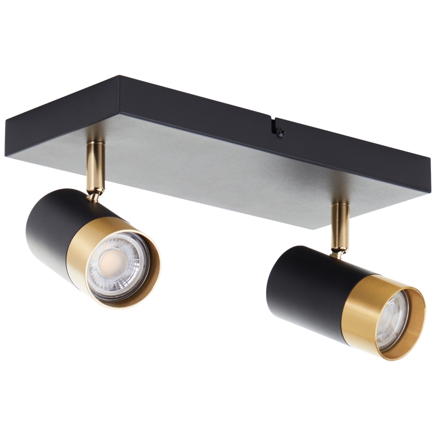 Brilliant - LED Spot VIGOLO 2xGU10/5W/230V schwarz/gold