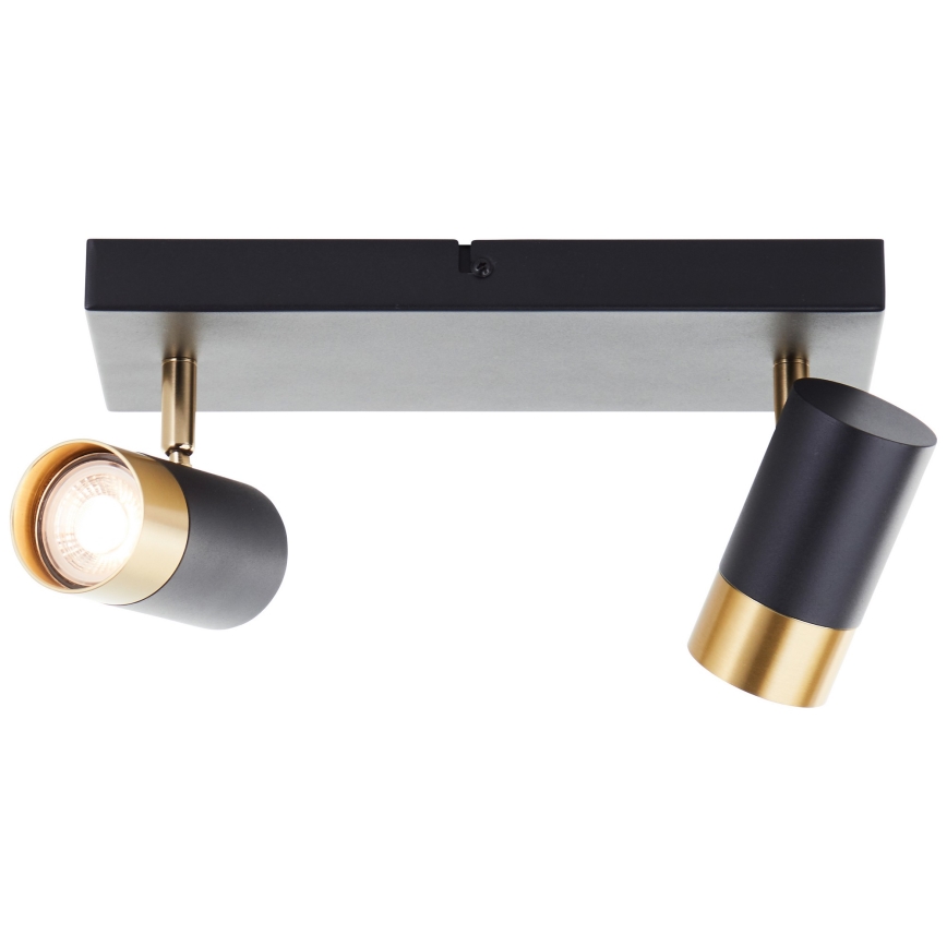 Brilliant - LED Spot VIGOLO 2xGU10/5W/230V schwarz/gold