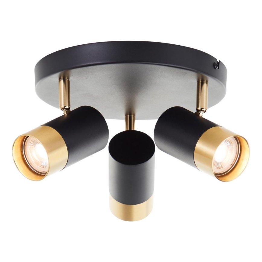 Brilliant - LED-Spotleuchte VIGOLO 3xGU10/5W/230V schwarz/gold