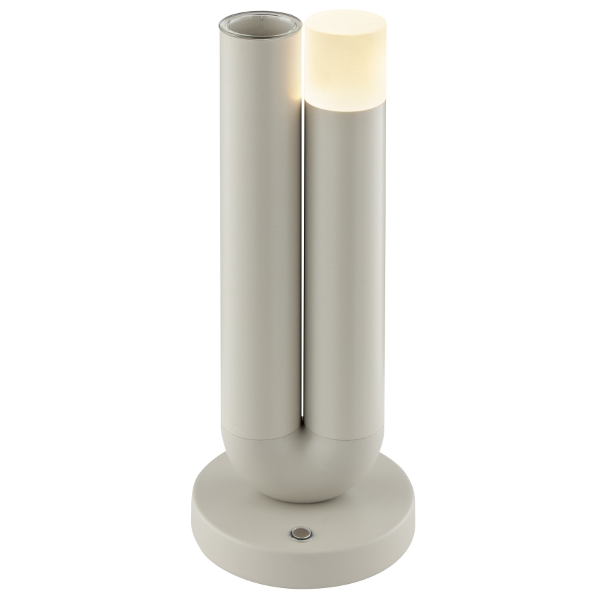 Brilliant - Lampada da tavolo ricaricabile dimmerabile a sfioramento per esterni SAYU LED/2,5W/5V 2700K 2600 mAh IP44 grigio