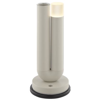 Brilliant - Lampada da tavolo ricaricabile dimmerabile a sfioramento per esterni SAYU LED/2,5W/5V 2700K 2600 mAh IP44 grigio