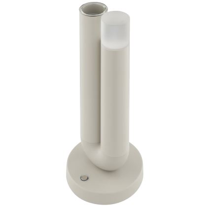 Brilliant - Lampada da tavolo ricaricabile dimmerabile a sfioramento per esterni SAYU LED/2,5W/5V 2700K 2600 mAh IP44 grigio
