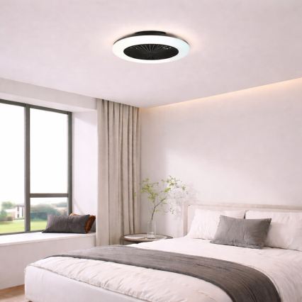 Brilliant - Plafoniera LED dimmerabile con ventilatore MONTERO LED/20W/230V 2700-6500K Ø 42 cm nero + telecomando