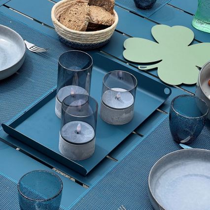 Brilliant - Lot de 3 bougies LED BOUGIE LED/2xAA IP44 gris/fumé