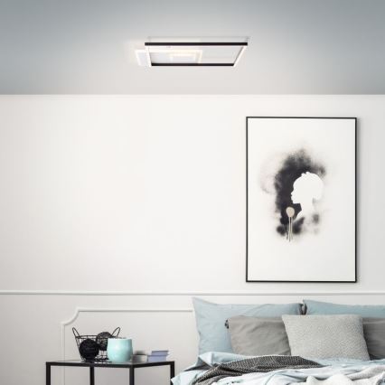 Brilliant - Plafoniera LED dimmerabile IORGO LED/40W/230V 3000K 43,5x43,5 cm bianco/nero