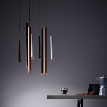 Brilliant - LED Lustre dimmable suspendu sur câble CEMBALO LED/32W/230V chrome mat/noir/marron