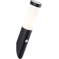 Brilliant - Outdoor-Wandleuchte mit Sensor KALEO 1xE27/10W/230V IP44 schwarz