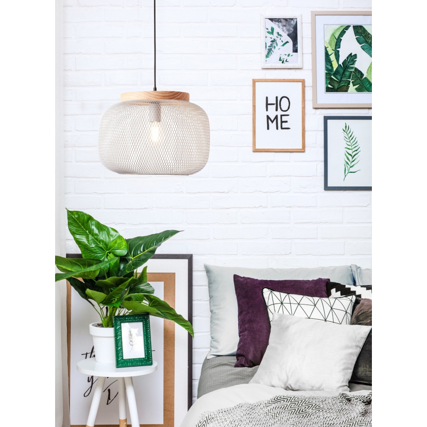 Brilliant - Pendelleuchte an Kabel GIADA 1xE27/40W/230V Ø 39 cm grau