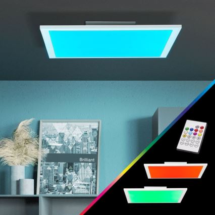 Brilliant - Plafonier RGBW à intensité variable ABIE LED/24W/230V 2700-6500K + télécommande