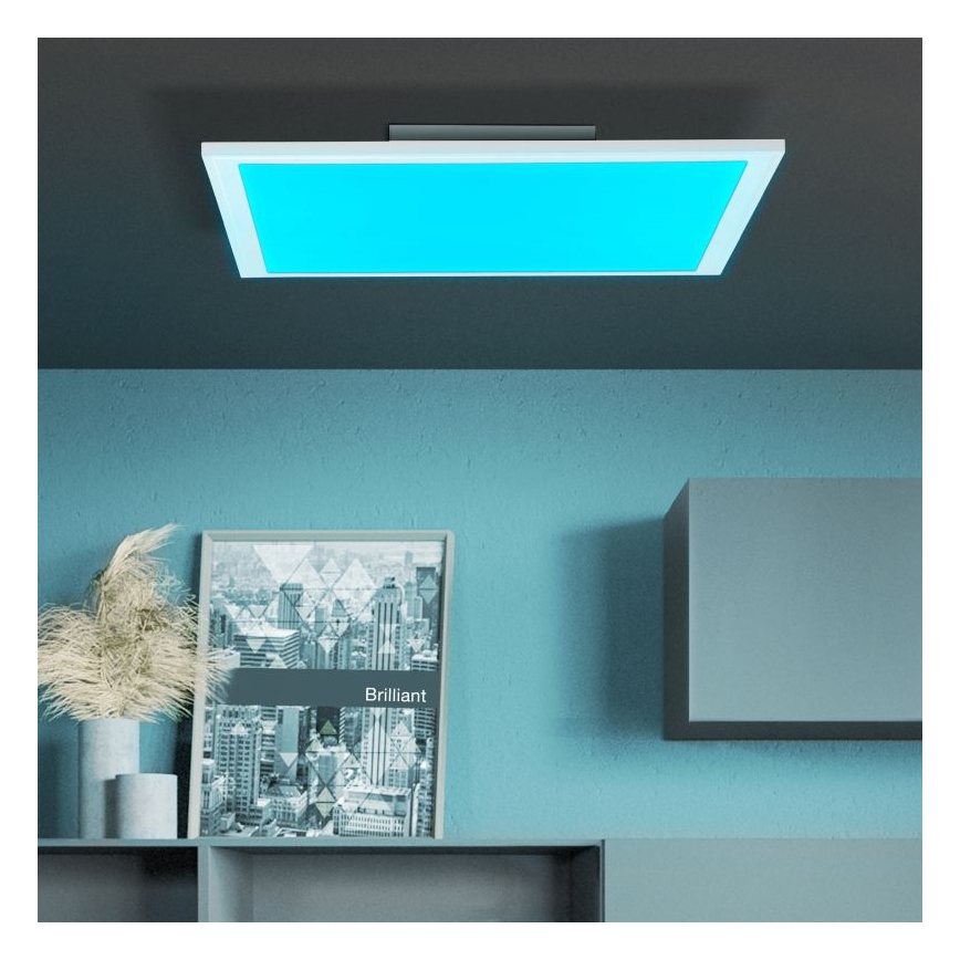 Brilliant - Plafonier RGBW à intensité variable ABIE LED/24W/230V 2700-6500K + télécommande