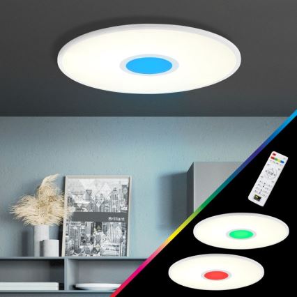 Brilliant - Plafonier RGBW à intensité variable ODELLA LED/24W/230V 2700-6500K + télécommande