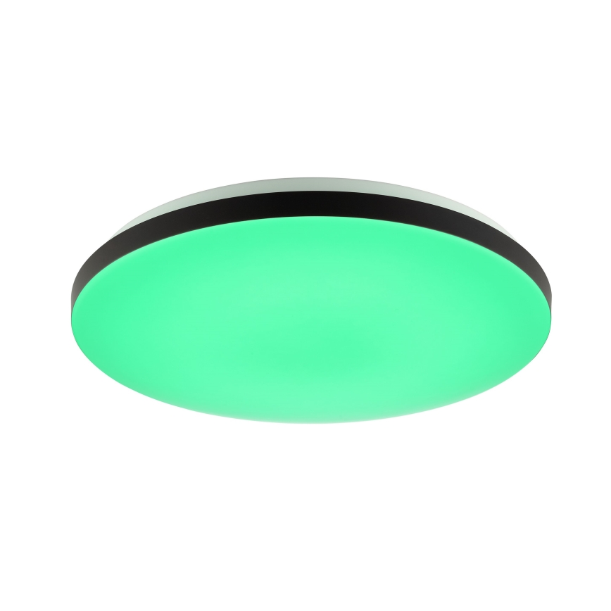 Brilliant - Plafoniera LED RGBW dimmerabile LIVIO LED/20W/230V 3000-6500K Ø 38,5 cm nera + telecomando