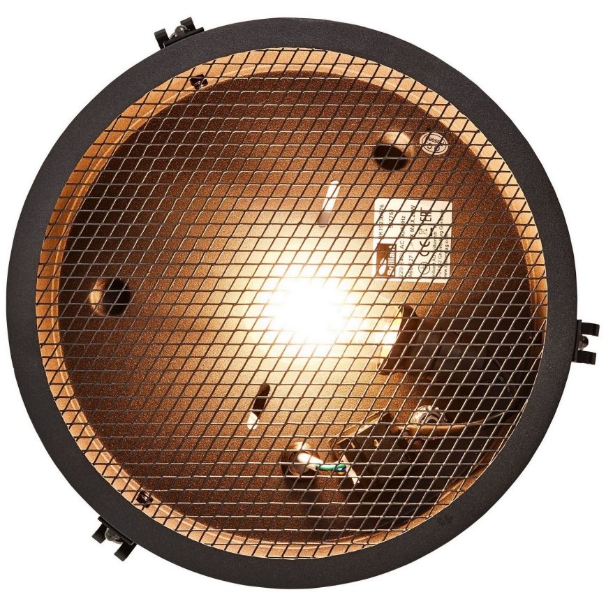 Brilliant - Plafoniera da soffitto ZOIS, 1x E27/28W/230V, Ø 30 cm, nera