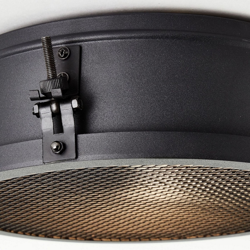 Brilliant - Plafoniera da soffitto ZOIS, 1x E27/28W/230V, Ø 30 cm, nera