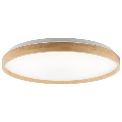 Brilliant - Lampada da soffitto LED dimmerabile ALSON LED/21W/230V 3000-6500K Ø 49,5 cm in legno di caucciù + telecomando