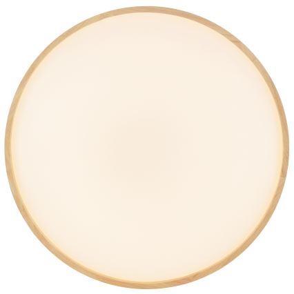 Brilliant - Lampada da soffitto LED dimmerabile ALSON LED/21W/230V 3000-6500K Ø 49,5 cm in legno di caucciù + telecomando