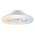 Brilliant - Plafoniera dimmerabile a LED con ventilatore MONTERO LED/20W/230V 2700-6500K Ø 42 cm bianca + telecomando