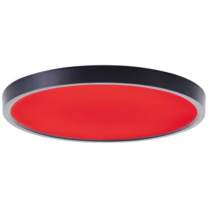 Brilliant - Plafoniera dimmerabile RGBW LOTTI LED/16W/230V 3000K diametro 30 cm nero Wi-Fi Tuya + telecomando