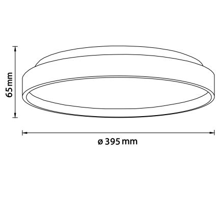 Brilliant - Plafoniera LED ALSON LED/26W/230V 3000/4500K diametro 39,5 cm gomma fig - FSC certificato