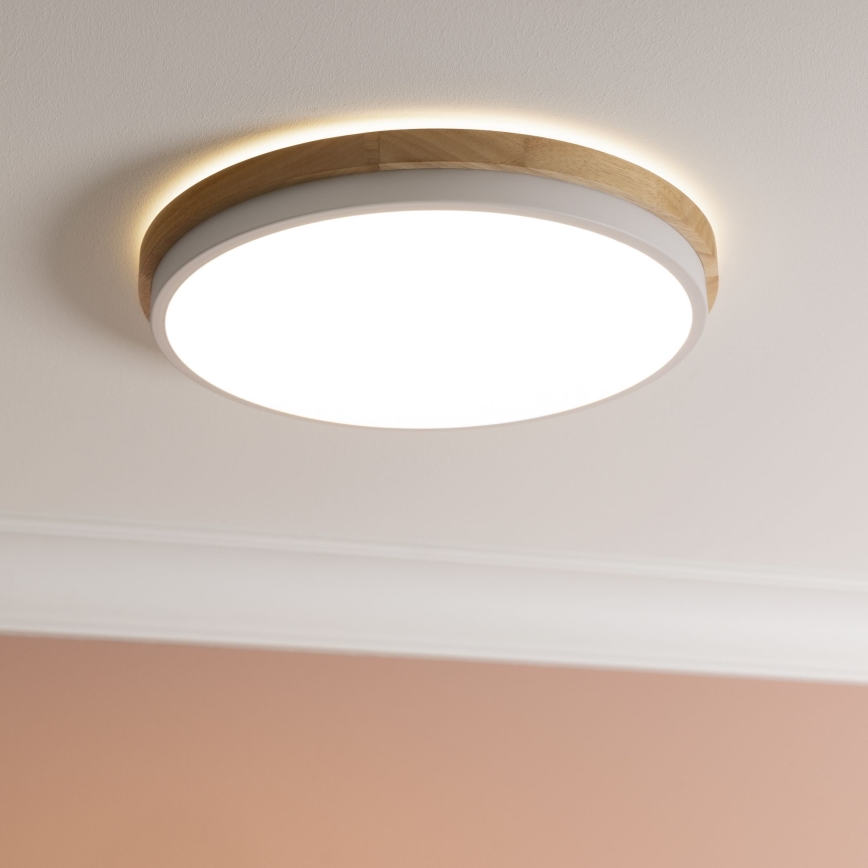 Brilliant - Plafoniera LED dimmerabile BAARLO LED/24W/230V diametro 35 cm bianco/gomma fig - FSC certificato