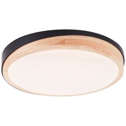 Brilliant - Plafoniera LED dimmerabile BAARLO LED/24W/230V diametro 35 cm nero/gomma fig - FSC certificato