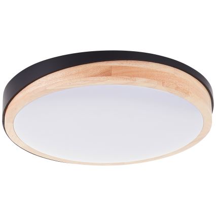 Brilliant - Plafoniera LED dimmerabile BAARLO LED/24W/230V diametro 35 cm nero/gomma fig - FSC certificato