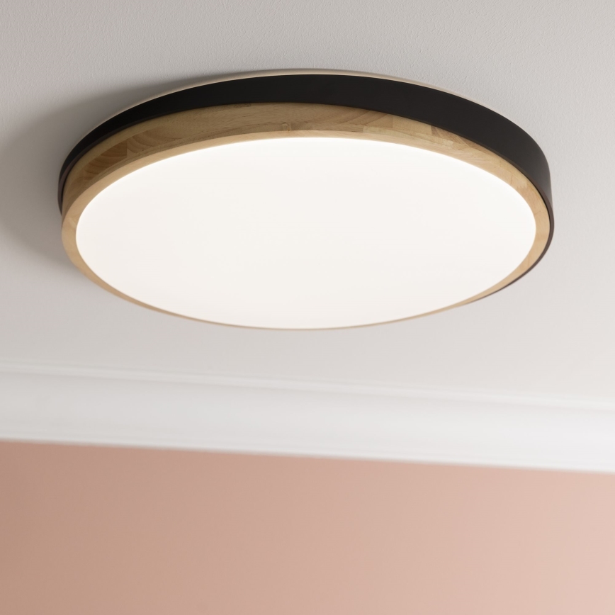 Brilliant - Plafoniera LED dimmerabile BAARLO LED/36W/230V 3000-6500K diametro 50 cm nero/gomma fig + telecomando - FSC certificato