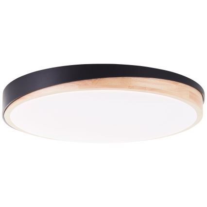 Brilliant - Plafoniera LED dimmerabile BAARLO LED/36W/230V 3000-6500K diametro 50 cm nero/gomma fig + telecomando - FSC certificato