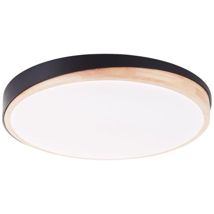 Brilliant - Plafoniera LED dimmerabile BAARLO LED/36W/230V 3000-6500K diametro 50 cm nero/gomma fig + telecomando - FSC certificato