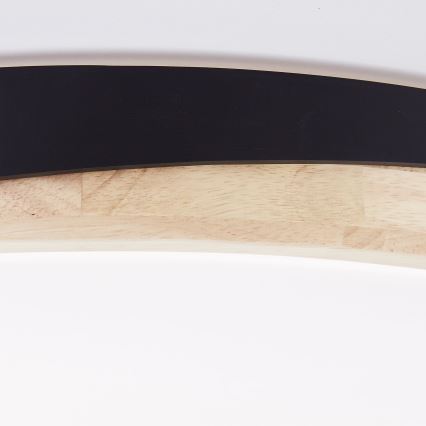 Brilliant - Plafoniera LED dimmerabile BAARLO LED/36W/230V 3000-6500K diametro 50 cm nero/gomma fig + telecomando - FSC certificato