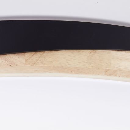 Brilliant - Plafoniera LED dimmerabile BAARLO LED/36W/230V 3000-6500K diametro 50 cm nero/gomma fig + telecomando - FSC certificato