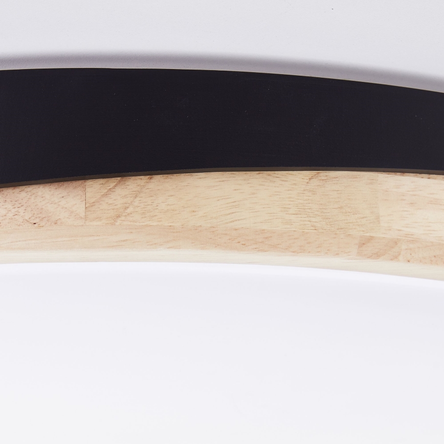 Brilliant - Plafoniera LED dimmerabile BAARLO LED/36W/230V 3000-6500K diametro 50 cm nero/gomma fig + telecomando - FSC certificato