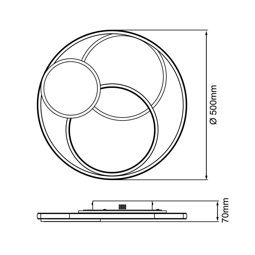 Brilliant - Plafoniera LED dimmerabile RUNDA LED/50W/230V 3000-6500K bianco + telecomando