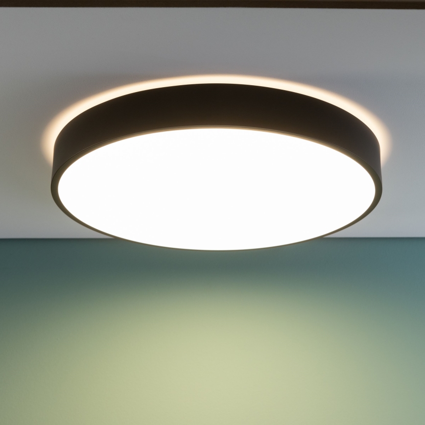 Brilliant - Plafoniera LED dimmerabile SLIMLINE LED/60W/230V 3000-6500K Ø 49 cm nera + telecomando