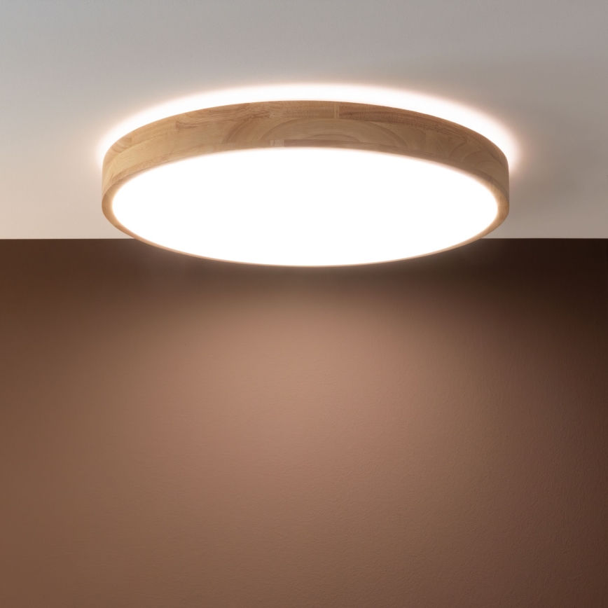 Brilliant - Plafoniera LED dimmerabile SLIMLINE LED/60W/230V 3000–6500K Ø 45 cm in legno di hevea + telecomando