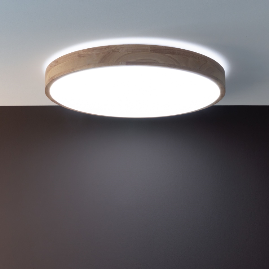 Brilliant - Plafoniera LED dimmerabile SLIMLINE LED/60W/230V 3000–6500K Ø 45 cm in legno di hevea + telecomando