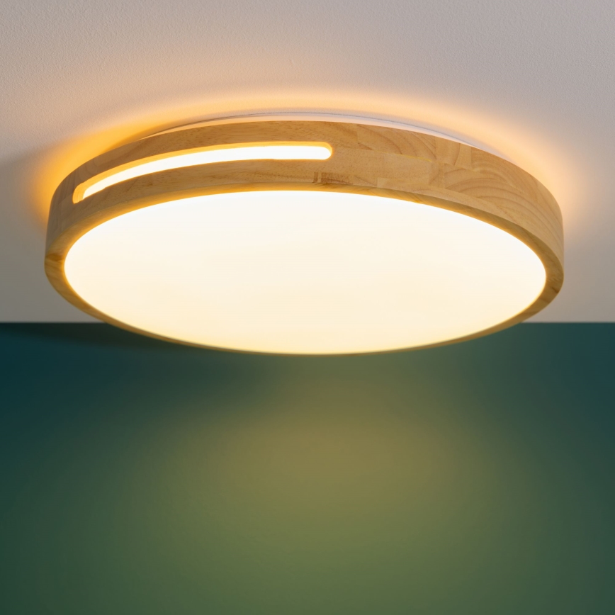 Brilliant - Plafoniera LED dimmerabile WOODBURY LED/24W/230V diametro 39 cm gomma fig - FSC certificato